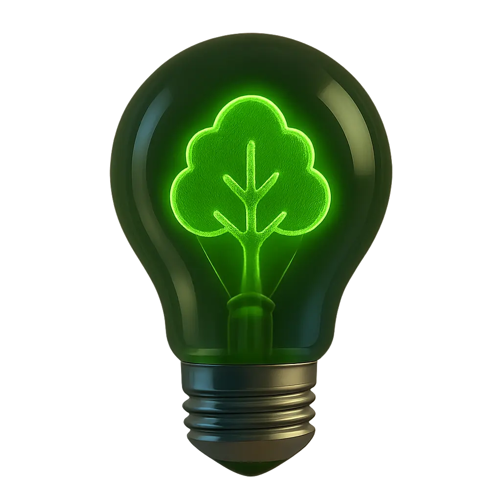 Energy efficient light bulb illustration